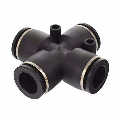 SZYBKOZŁ. TEKALANU FI 6MM POCZWÓRNE, PLASTIKOWE, CZARNE