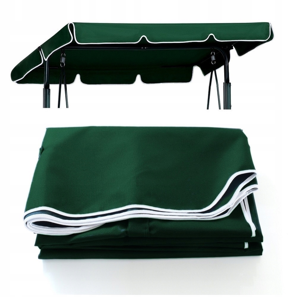 163 x 110 cm DASZEK NA HUŚTAWKĘ OGRODOWĄ DACH OSŁONA DASZKU POKRYCIE ZIELON