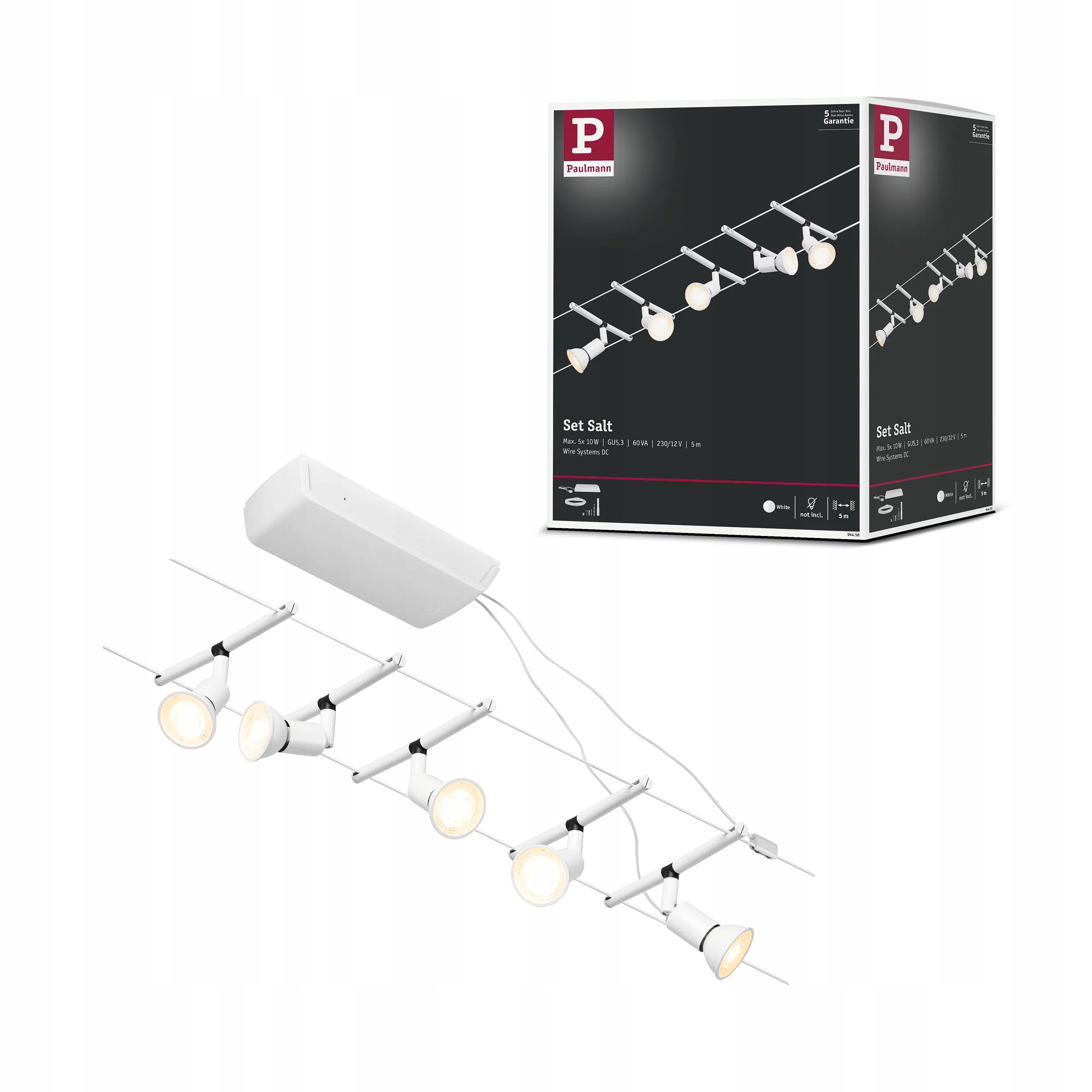 Paulmann CorDuo System kablowy Salt Basic Set