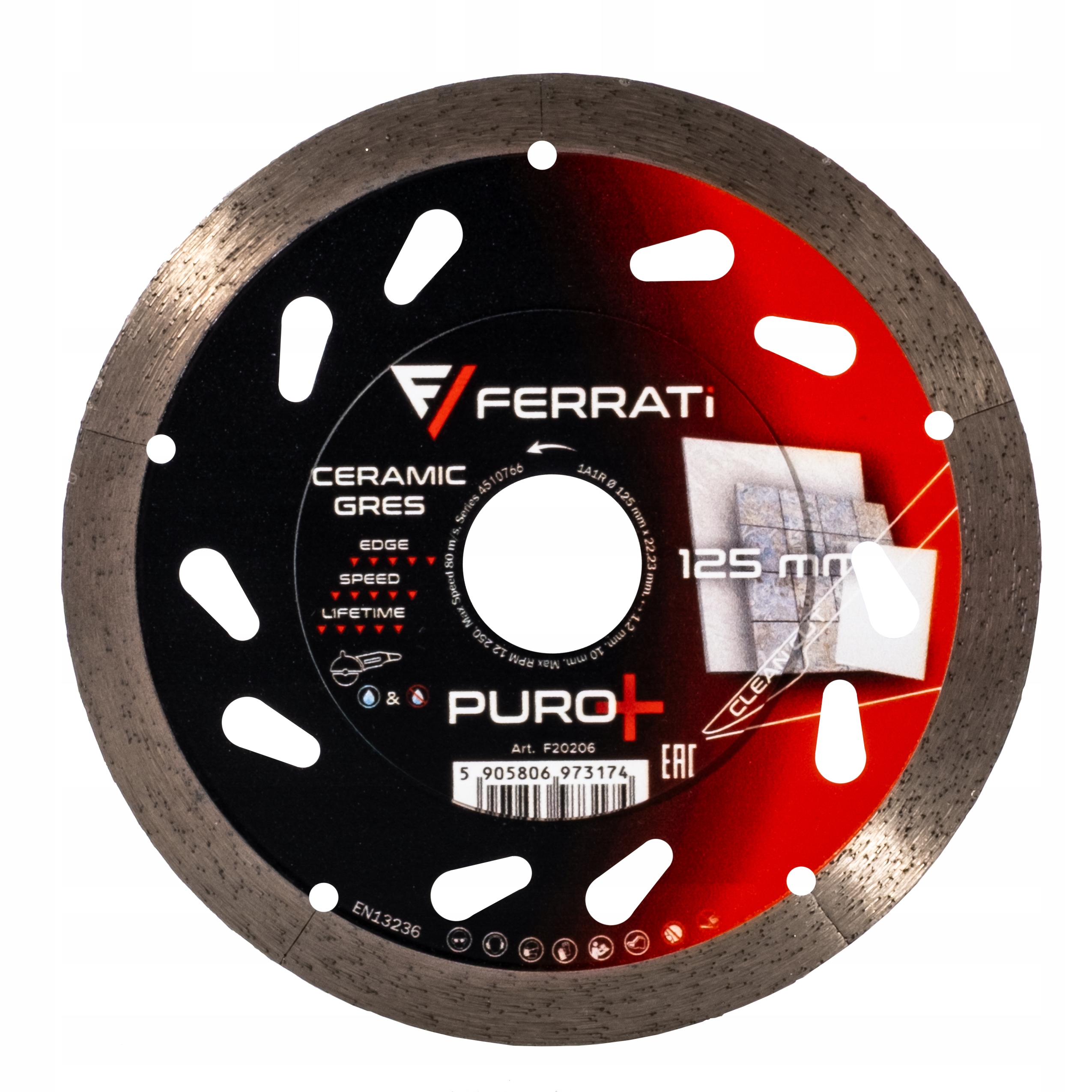 Ferrati Tarcza diamentowa tnąca 1A1R 125mm x 22,23mm Puro+
