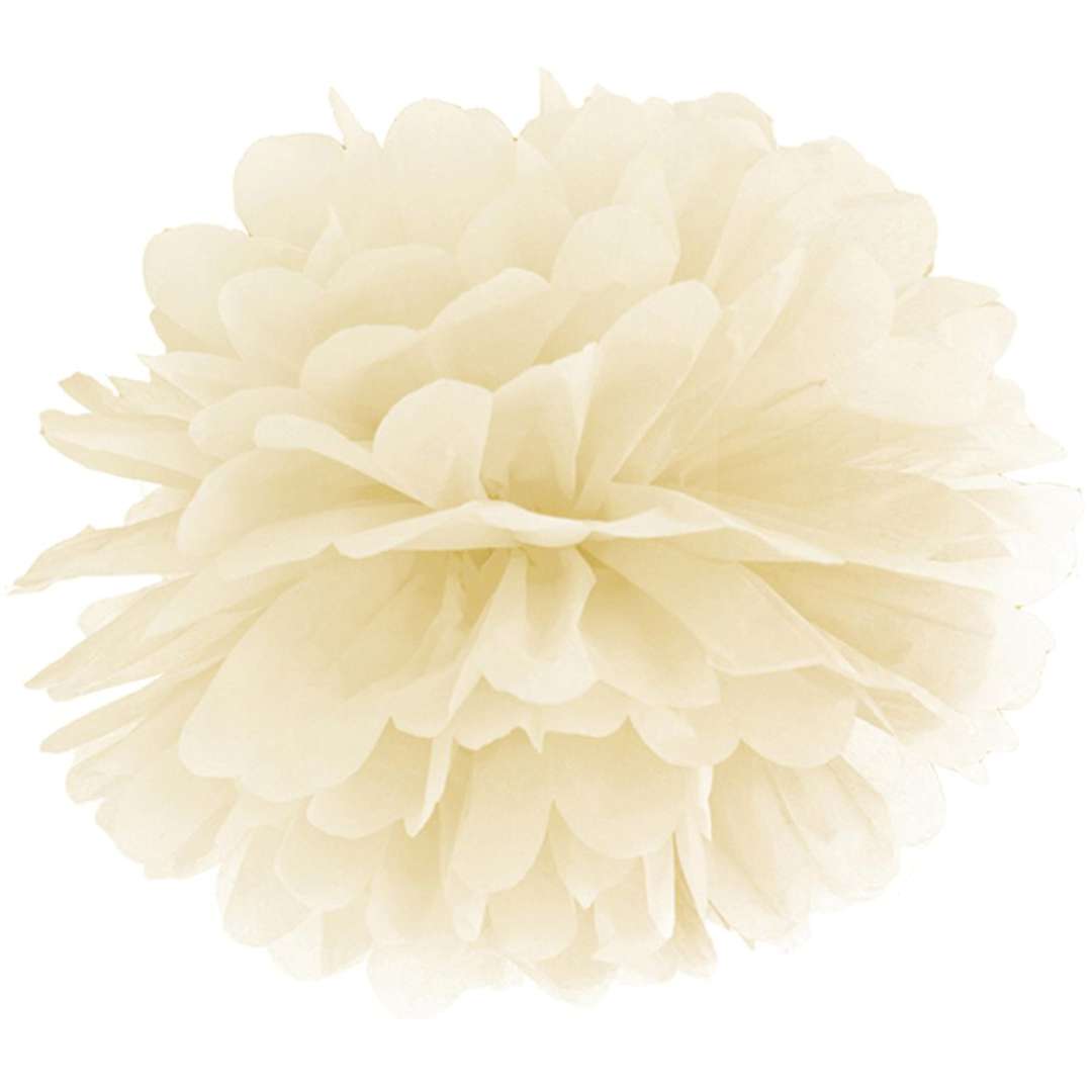 

Pompon bibułowy 25 cm Kremowy ecru pompony