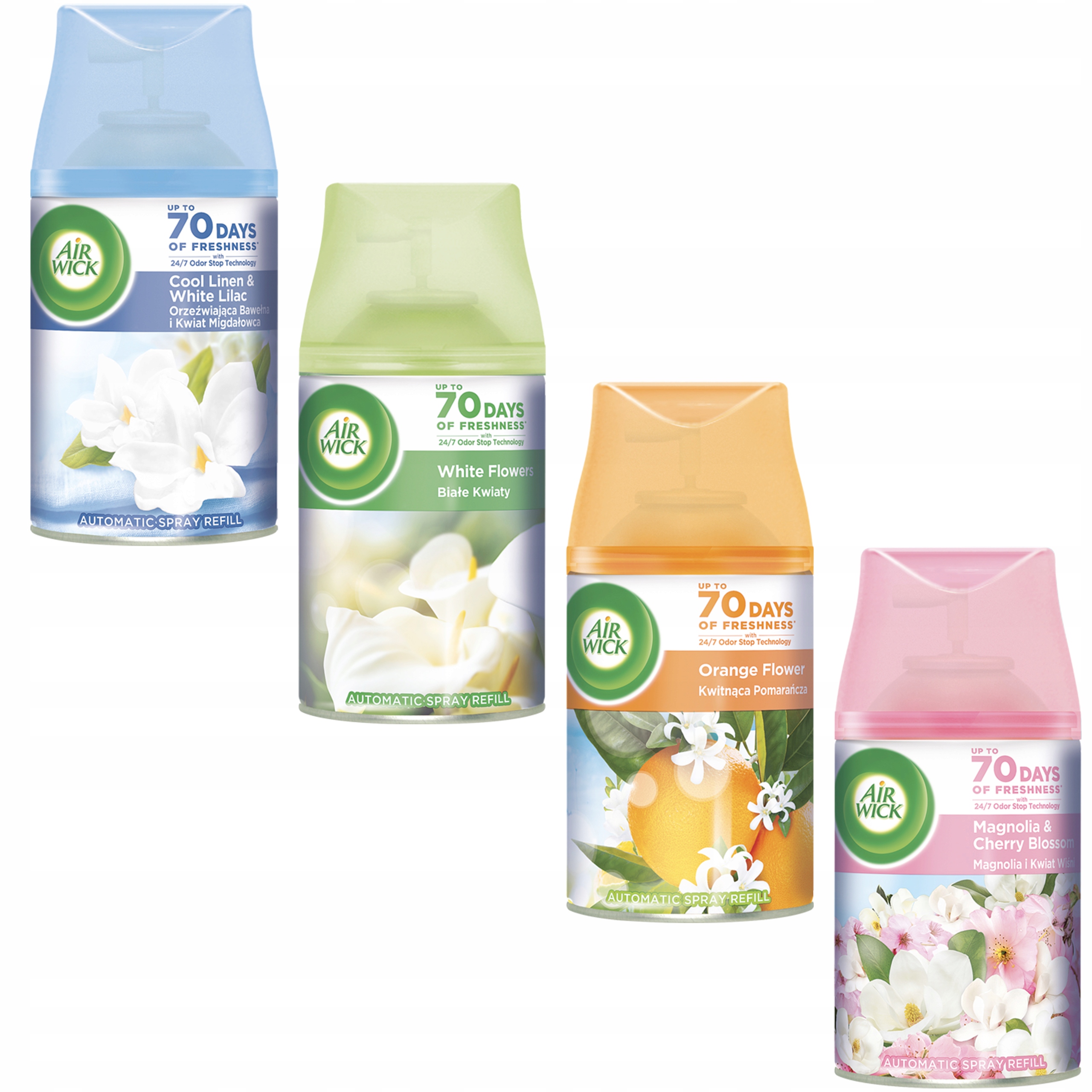 

Air Wick Freshmatic Odświeżacz Spray Zestaw x4 MIX