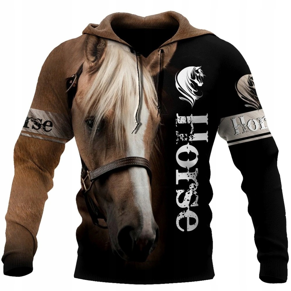 KOZACKA BLUZA Z KAPTUREM 3D Z KONIEM ANIMAL HORSE 12982268607 Allegro.pl