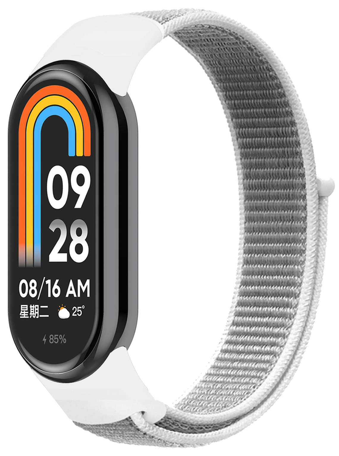 Pasek opaska Nylonowa RabbitMob do Xiaomi Mi Smart Band 8/9/10 | Biały
