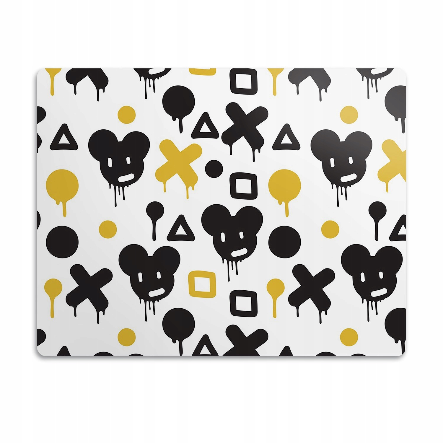 Levně Podložka pod misku pro psa Žluto-černé tvary 60x40