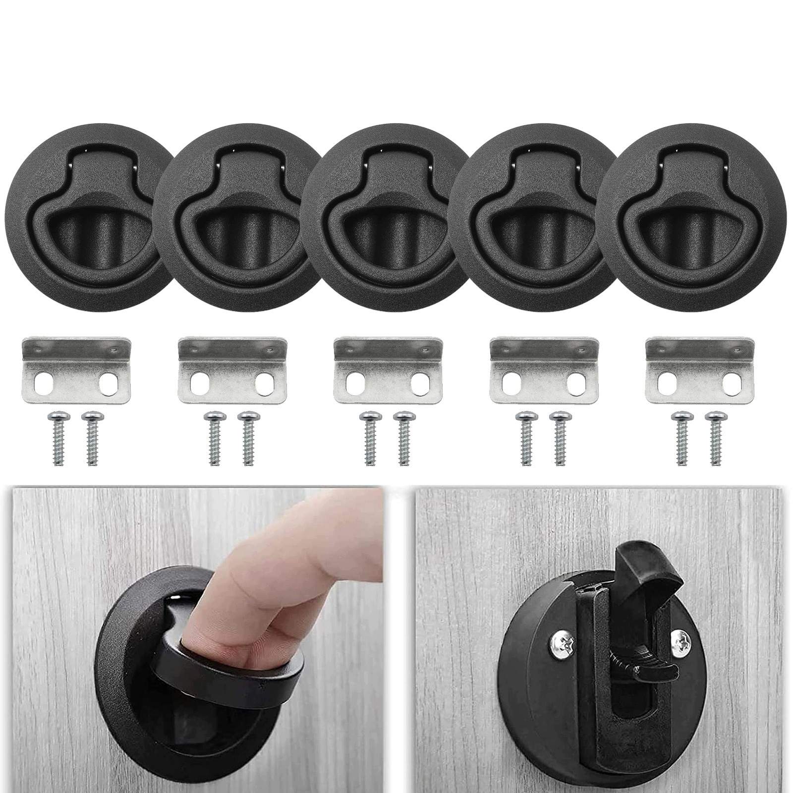 Zapuštěný Držák Kulatý S Knoflíkem Na Štítek 5 Ks