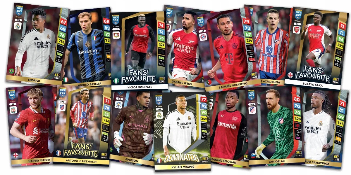 FAT PACK FIFA 2025 KARTY PIŁKARSKIE SASZETKA ADRENALYN XL 26 KART System inny