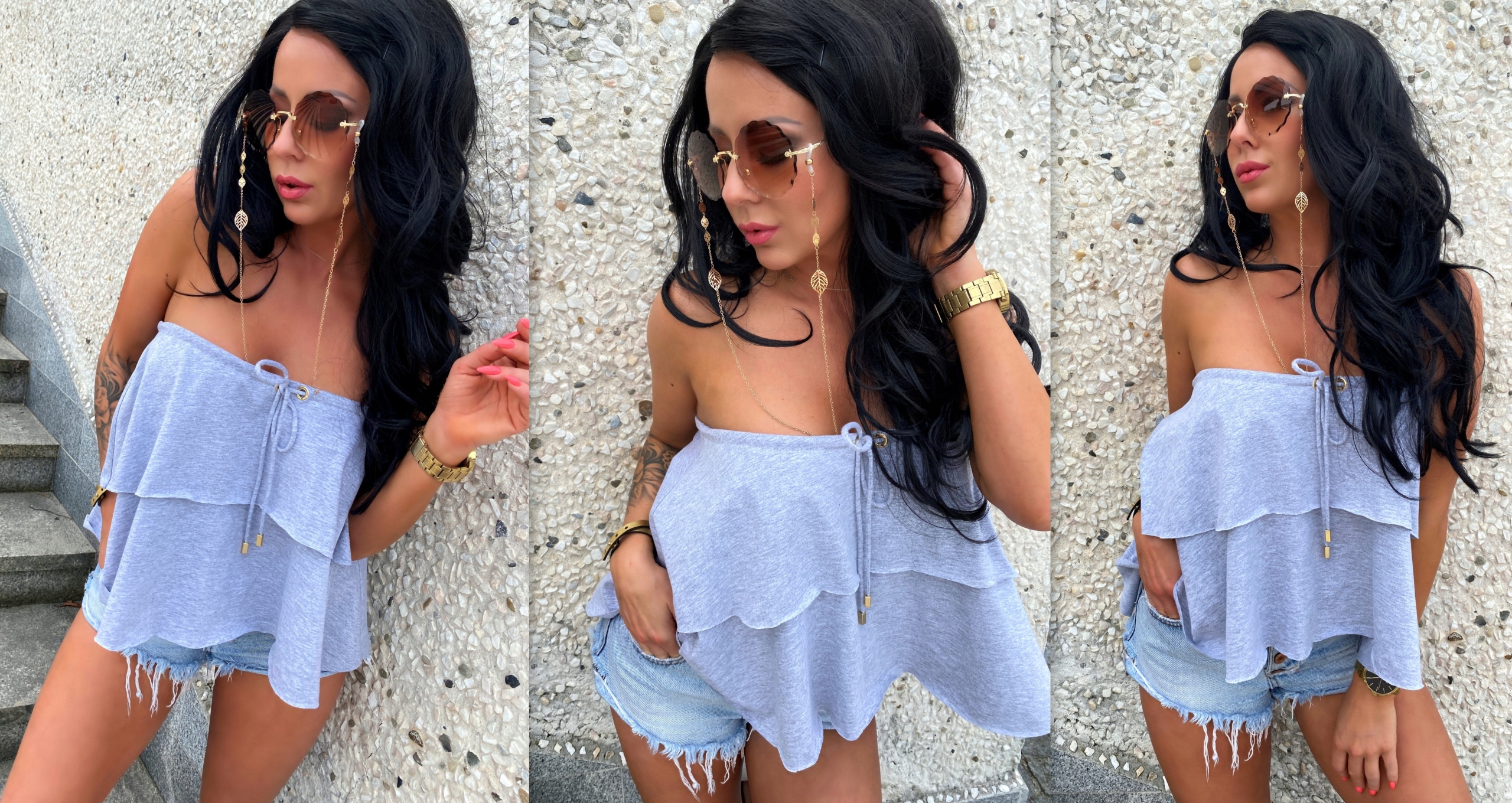 LipMar HISZPANKA falbana odkryte ramiona S 36 Linia regular