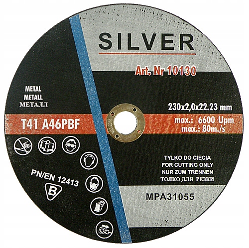 

Tarcza Do Cięcia Metalu 230 x 2,0 Silver 10130