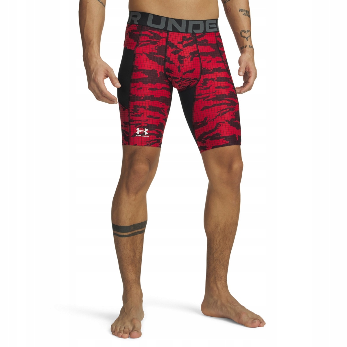 Męskie spodenki treningowe Under Armour Hg Printed Lng Short Czerwony S