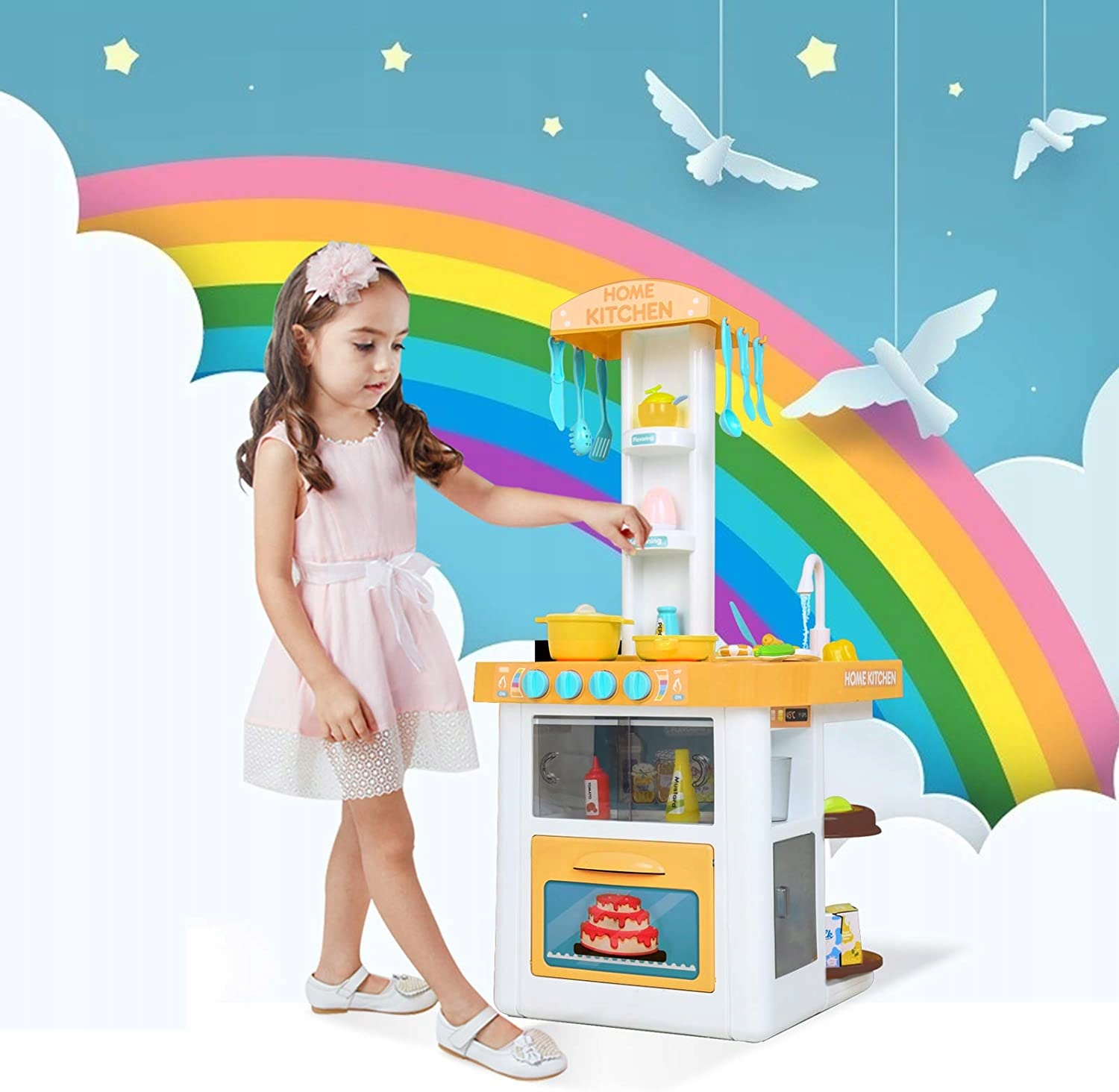 KUCHNIA DLA DZIECI KUCHENKA DŹWIĘK ŚWIATŁO WODA Marka Midex