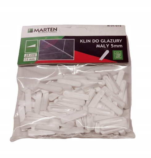

Kliny do glazury 5mm/100