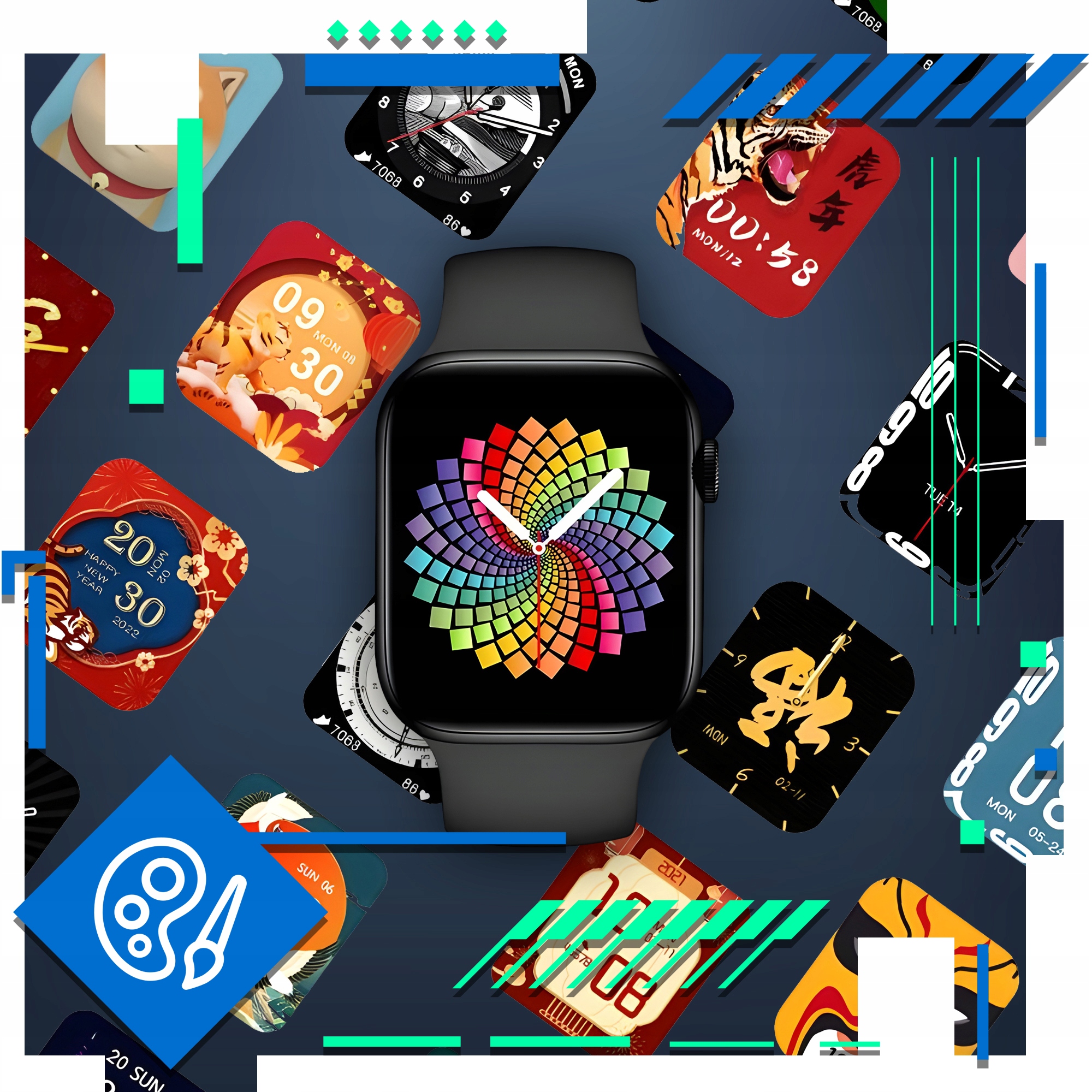 ZEGAREK SMART SPORT WATCH POLSKIE MENU Smartwatch ABRAMS SMARTWATCH czarny Transmisja danych brak