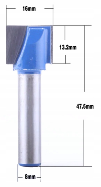 Frez Trzpieniowy do planowania 8mm x 16mm Węglik