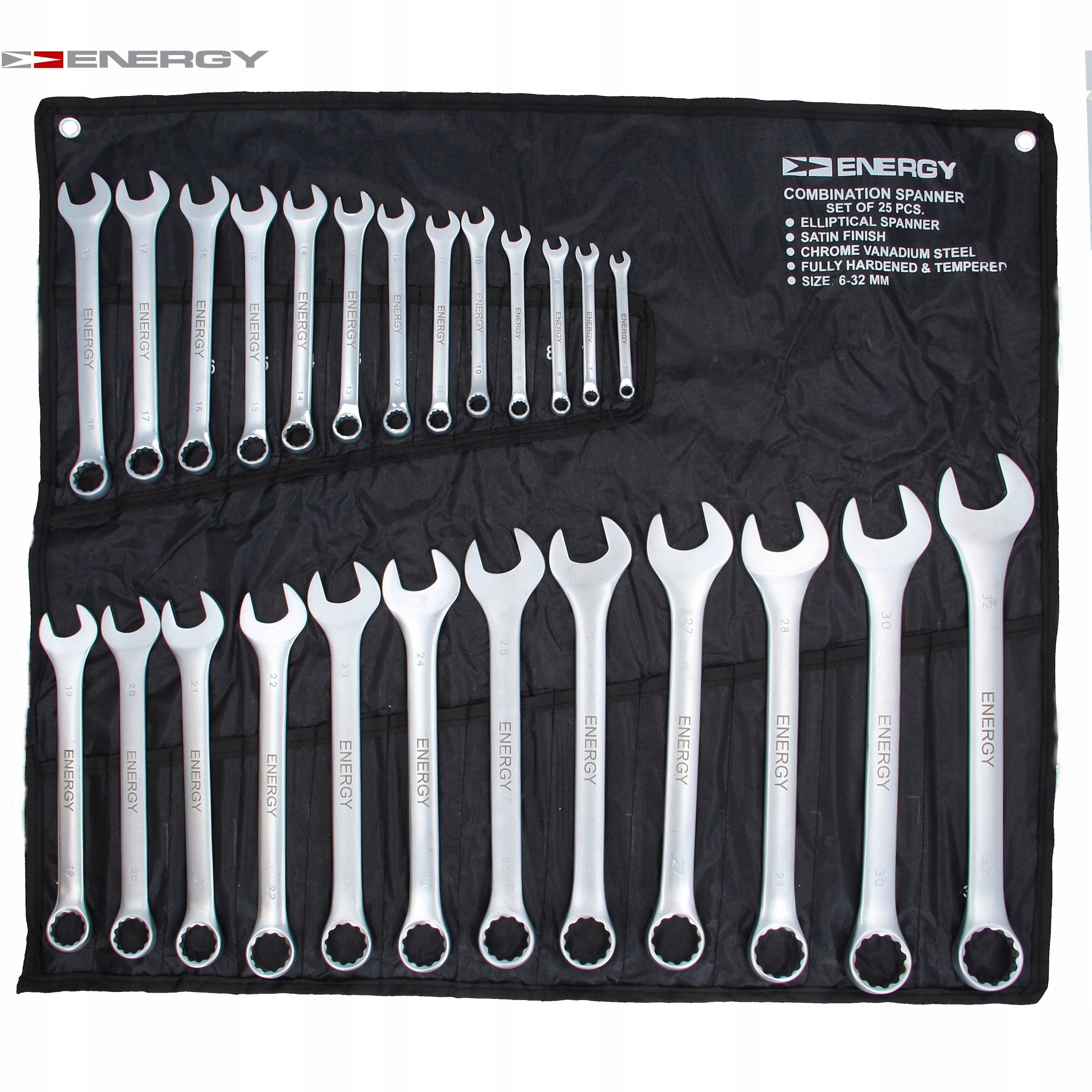 ZESTAW KLUCZY PŁASKO-OCZKOWYCH 25-EL ENERGY Marka Energy