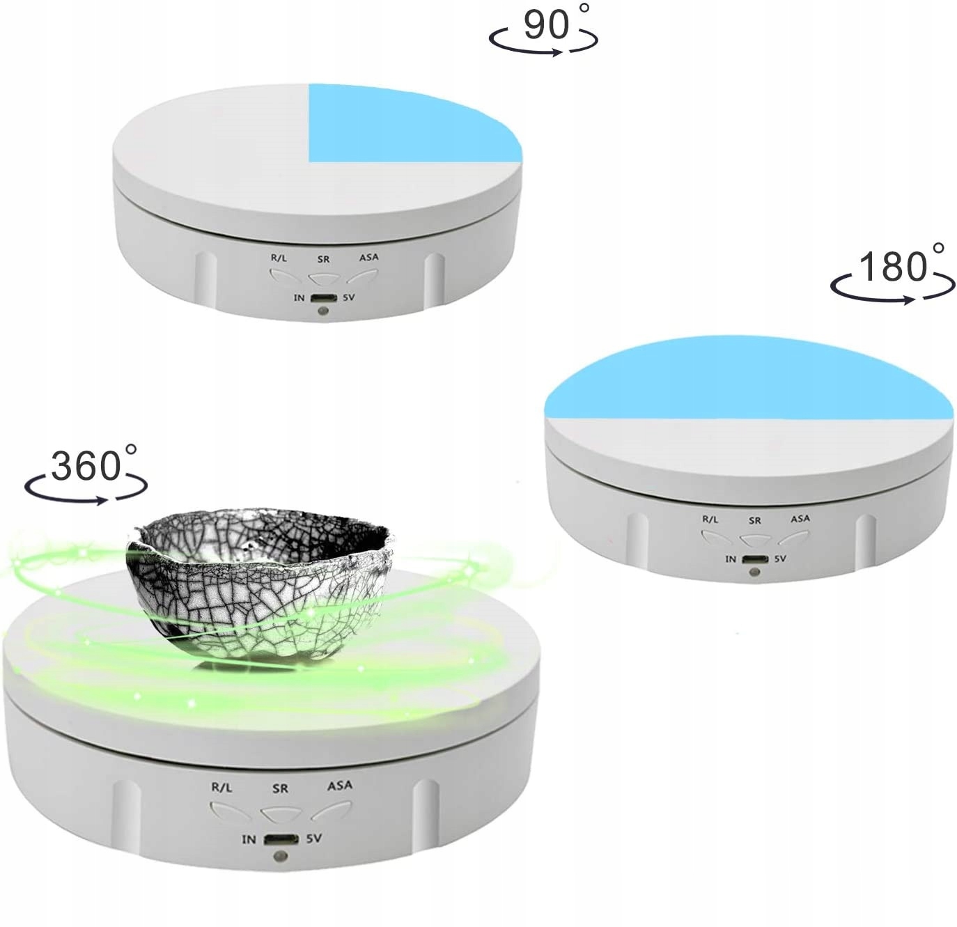 STÓŁ PODSTAWKA FOTOGRAFICZNY OBROTOWY ELEKTRYCZNY Model Elektryczny stół obrotowy