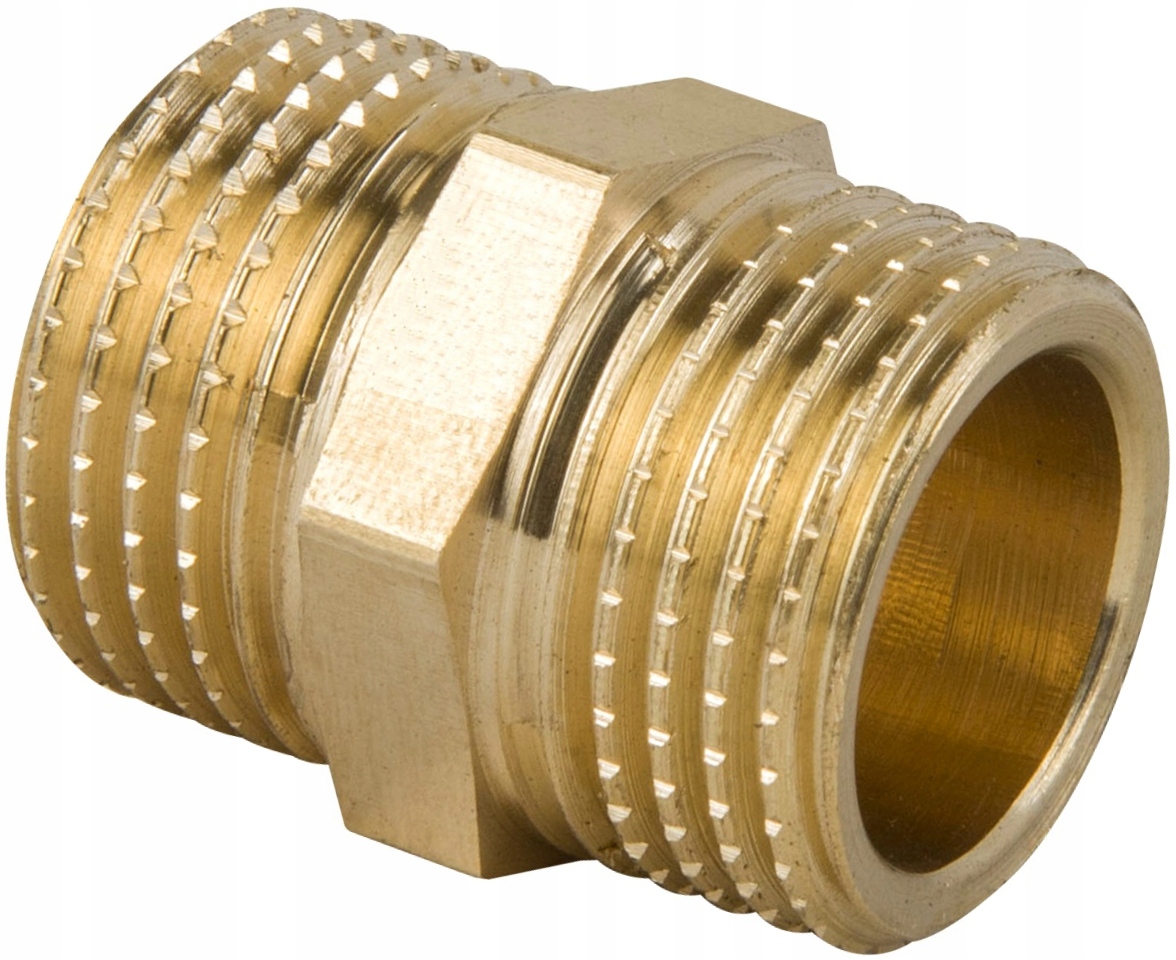 NYPEL MOSIĘŻNY RÓWNOPRZELOTOWY 3/8" DN10 ZŁĄCZKA MOSIĄDZ POLSKI SOLIDNY