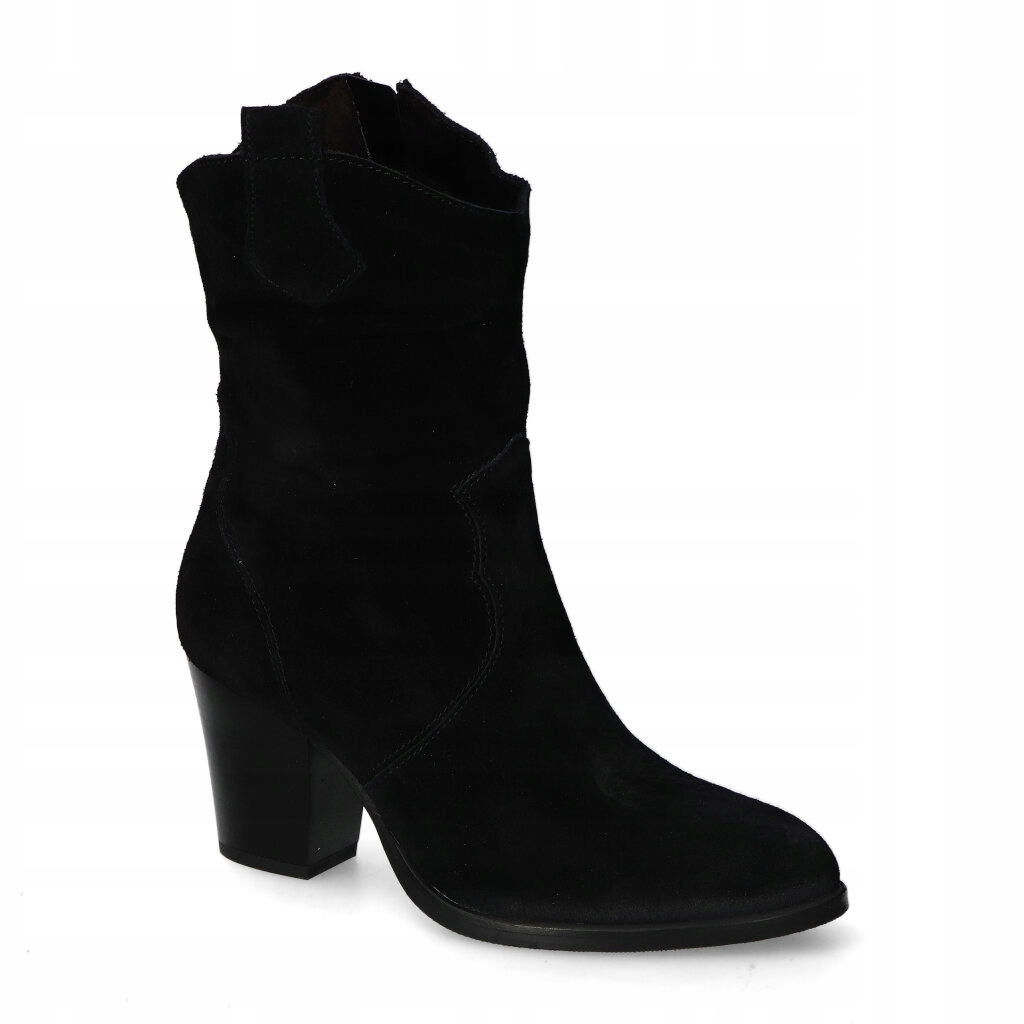 Kotníkové Boty Nessi 23019 Černý Semiš 38