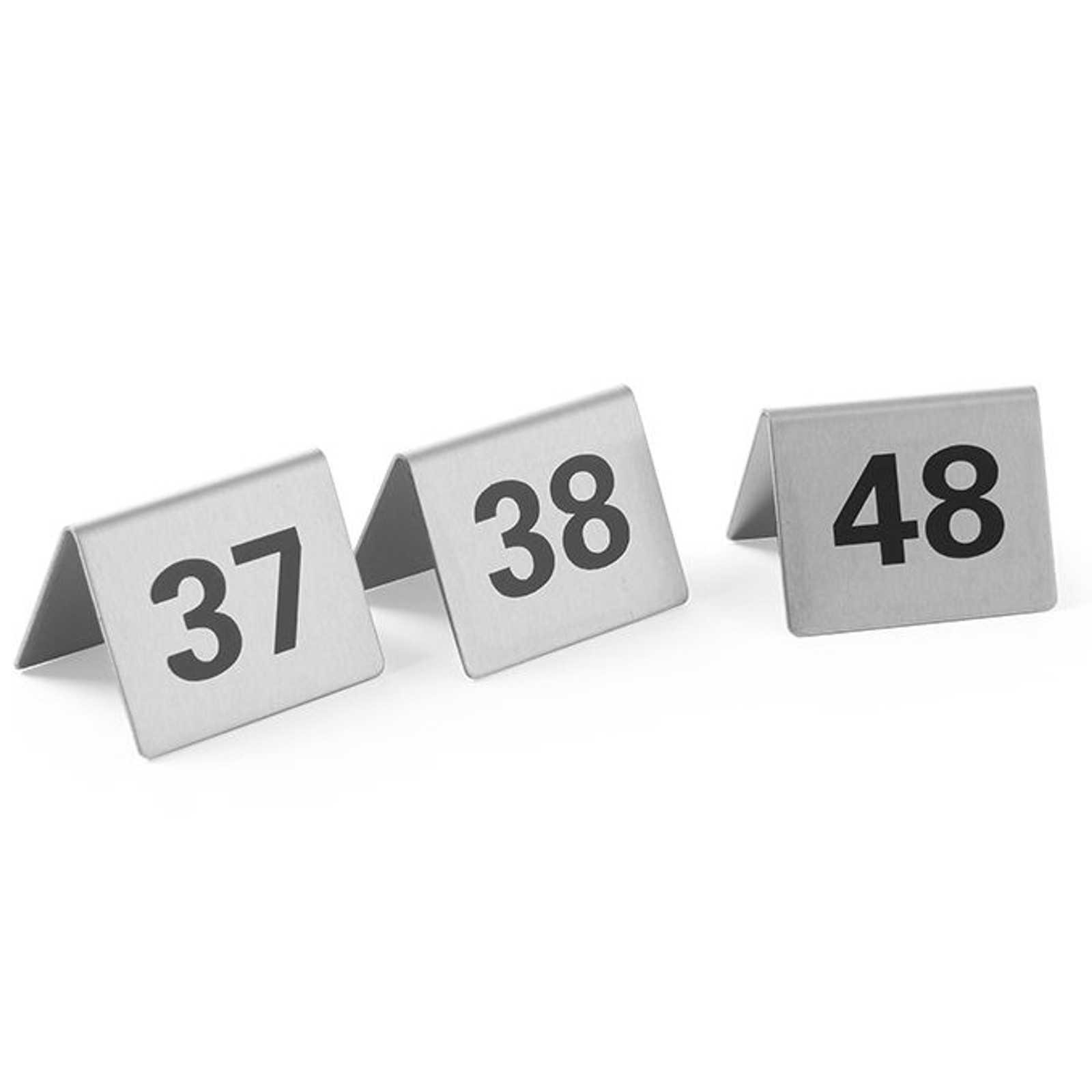 Informační Tabulka Číslo Stolu 37-48 Sada 12 Kusů Nerezová Ocel