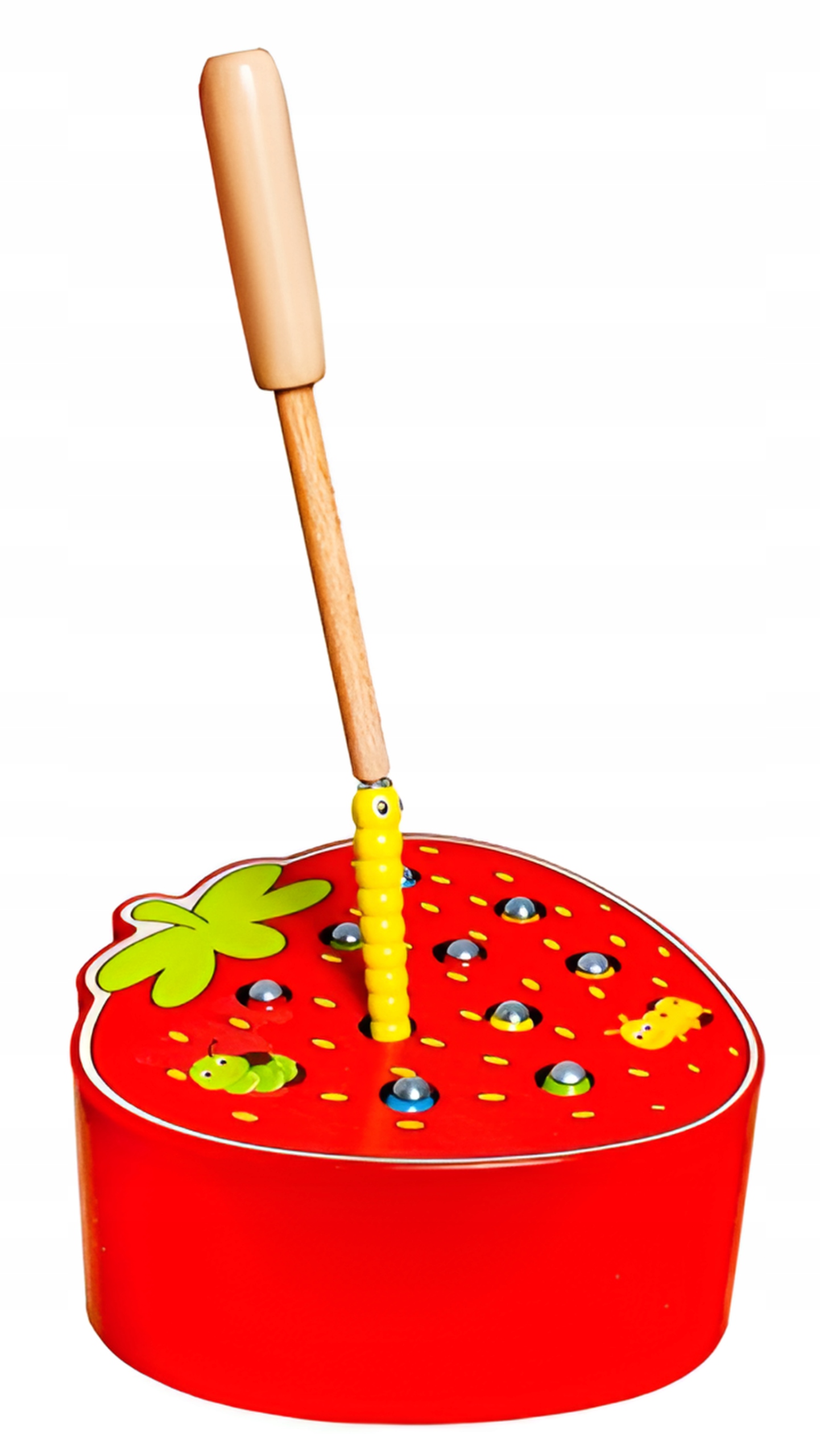 GRA ZRĘCZNOŚCIOWA DLA DZIECI DREWNIANA TRUSKAWKA ZŁAP ROBACZKA ZABAWKA EAN (GTIN) 5060904483199