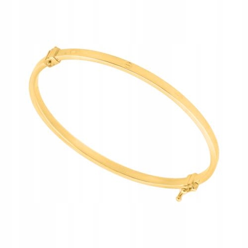 Módní zlatý náramek 585 s pevnými ozdobnými zářezy pro milovanou osobu