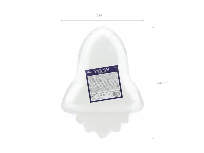 Talerzyki Kosmos Space Rakieta 21,5x29,5cm Party Marka Party Deco