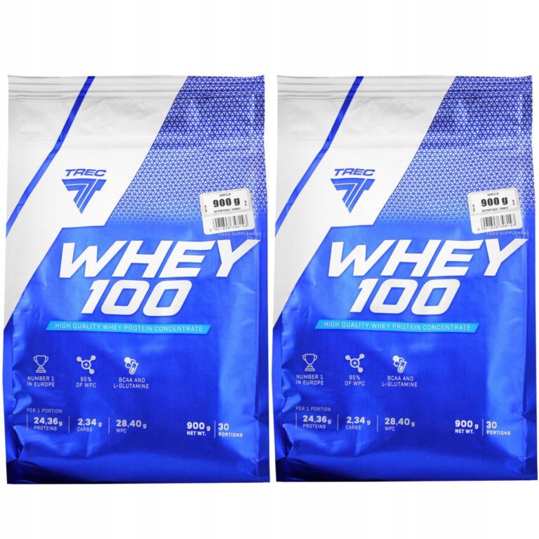 Trec Whey 100 900 900 Protein Wpc Masa Síla Bcaa – Doplněk Stravy pro sportovce