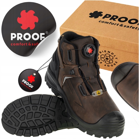 Pracovní Boty Proof Brico Fit Boa Esd Ochranná Voděodolná Kůže 44
