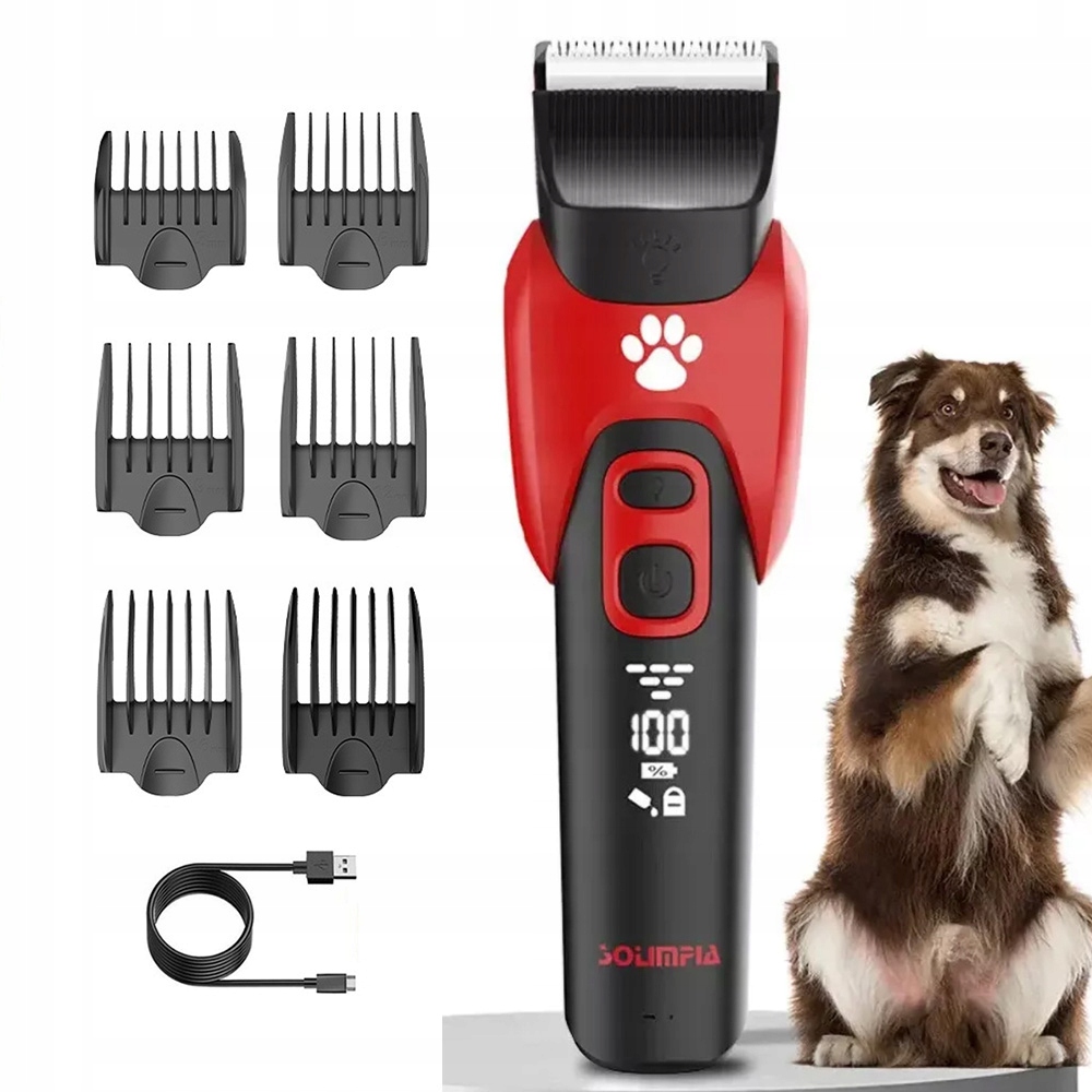 Stroj na stříhání psů pro kočky a zvířata Tichý Bezdrátový Silný Set