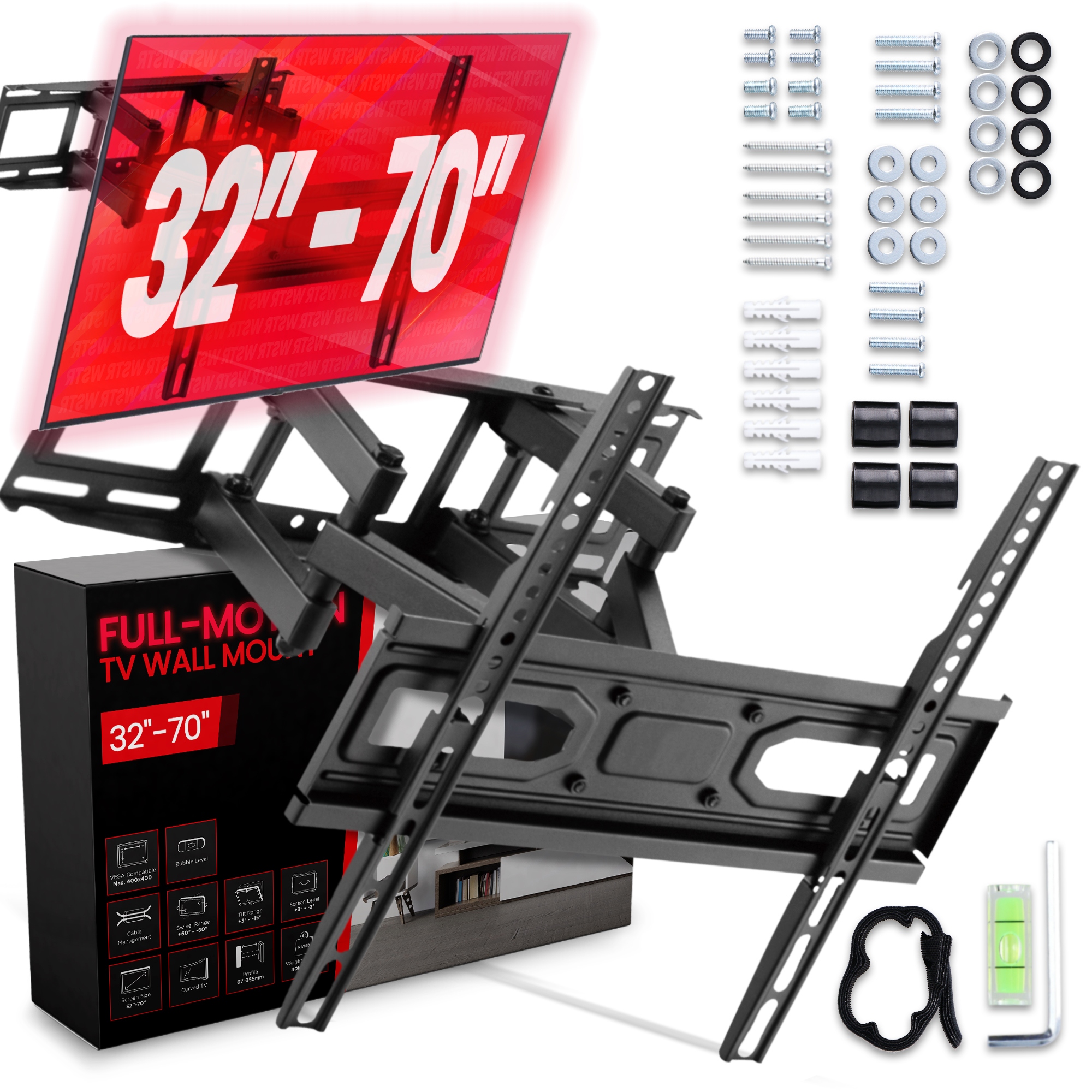 Uchwyt Do Telewizora Sharp 55'' Wieszak Tv Ścienny Obrotowy Uchylny Ruch 0F