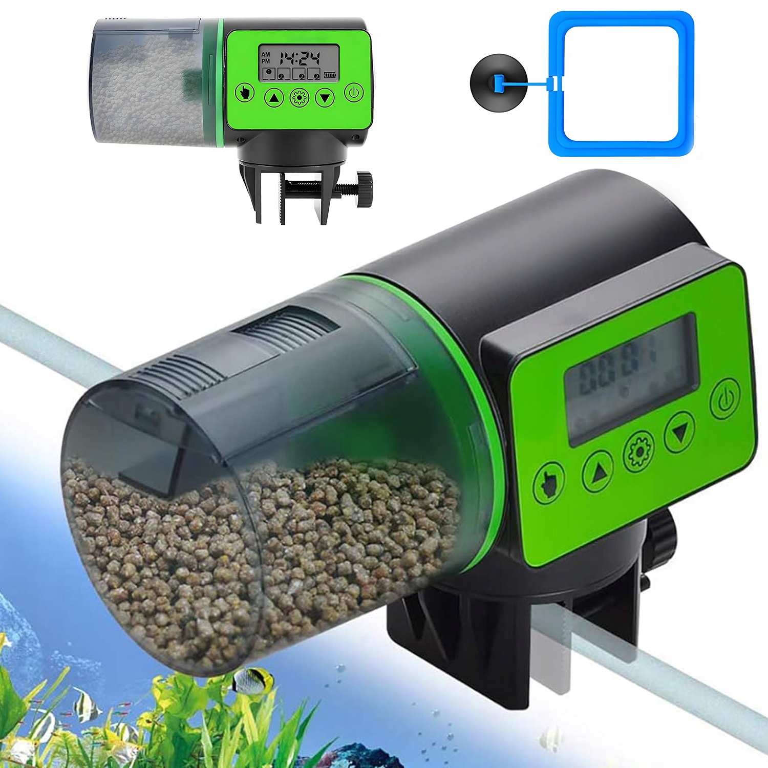 Levně Automatické Krmítko S LCD Displejem Pro Otočné Akvárium