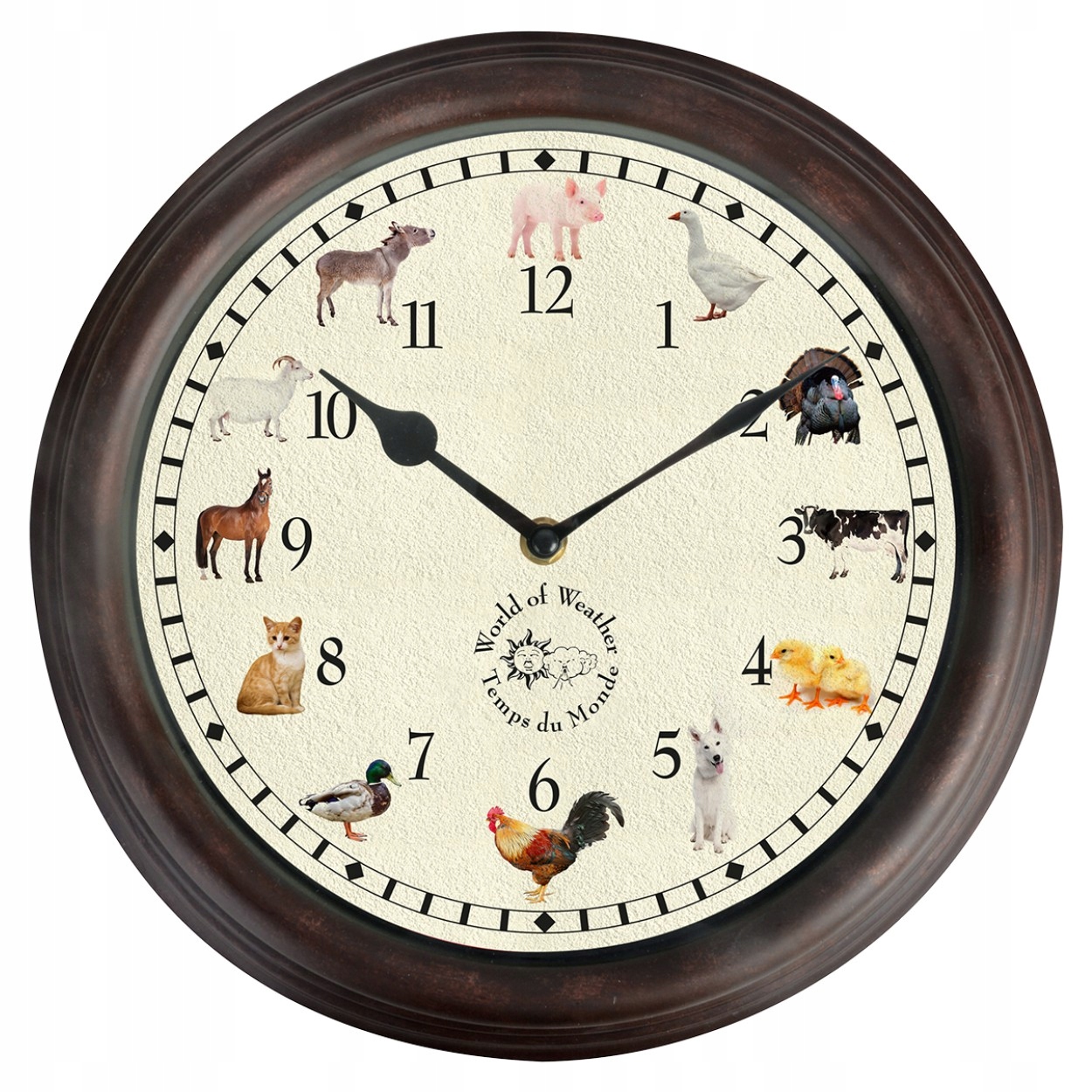 

Okrągły Zegar Ścienny Zwierzęta do Kuchni Salonu