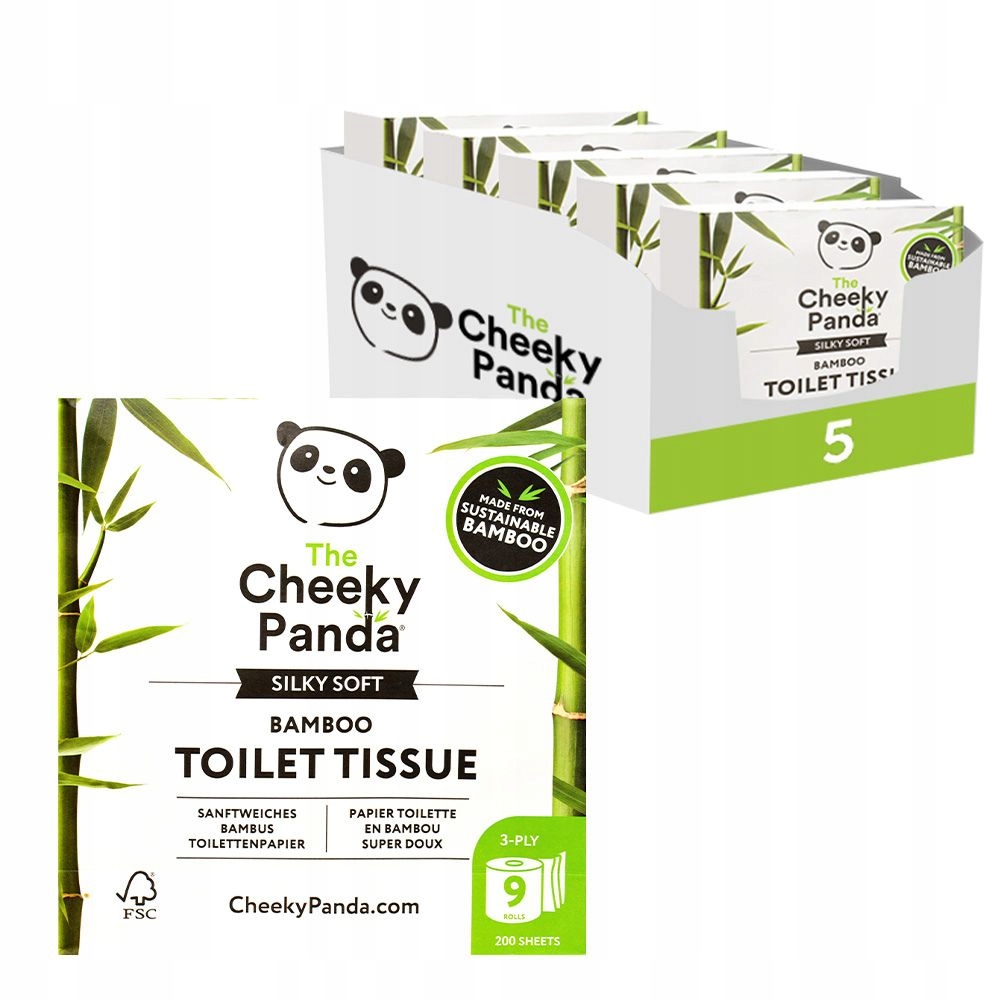 Bambusový toaletní papír The Cheeky Panda 45 rolí 3vrstvý