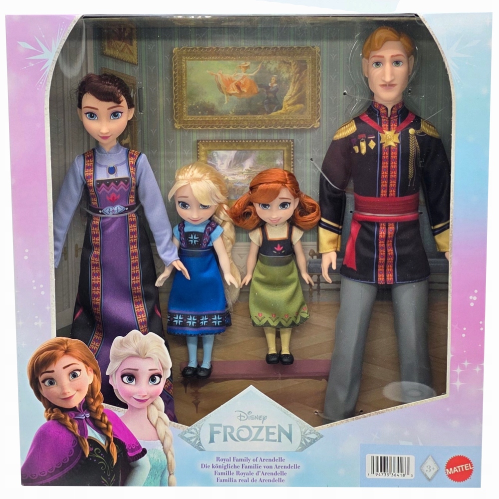 Kraina Lodu Frozen Anna, Elsa, Rodzice Rodzina Królewska zestaw 4 lalek