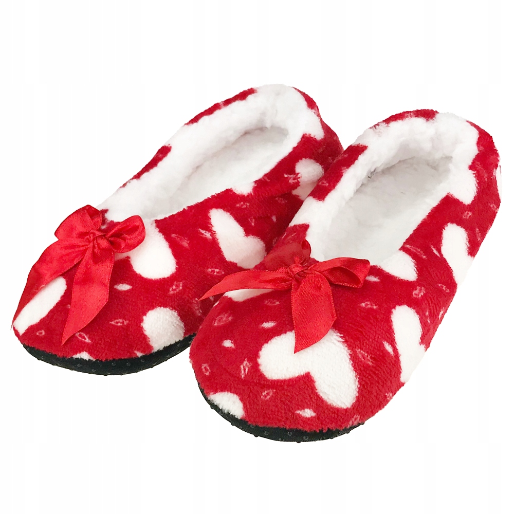 

Kapcie baleriny ciepłe miękkie czerwone 35-38