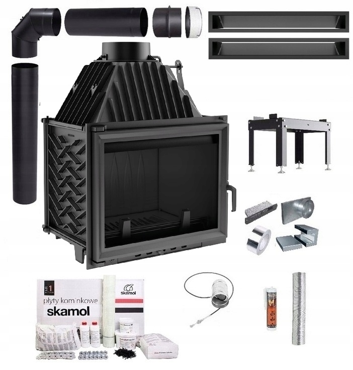 Krbová Vložka Litinová Zuzia 15 Ekodesignová Sada Trubky Hlavně Desky