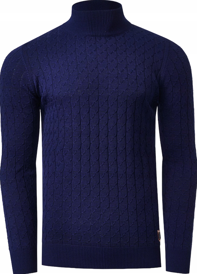 Rolák Půlgolf Svetr Pánský Tmavě Modrý XL