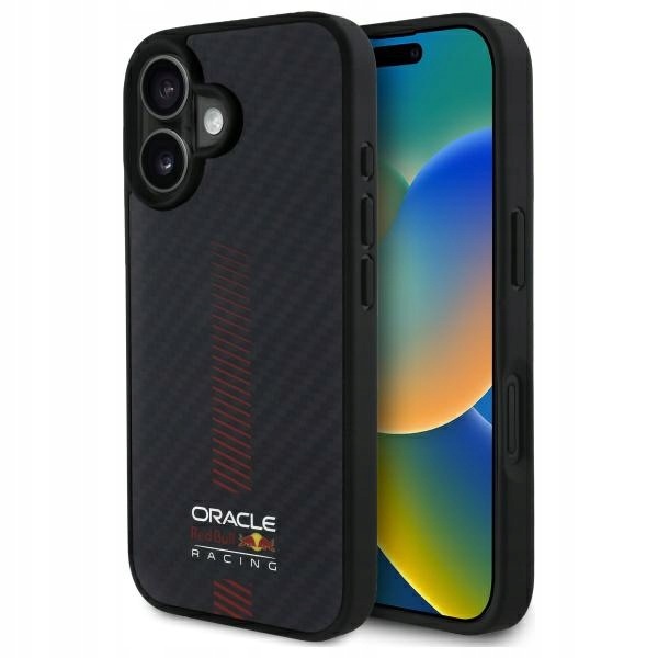Red Bull RBHMP16M24CFGSMK Pouzdro pro iPhone 16 Plus Carbon Power Bar MagSafe