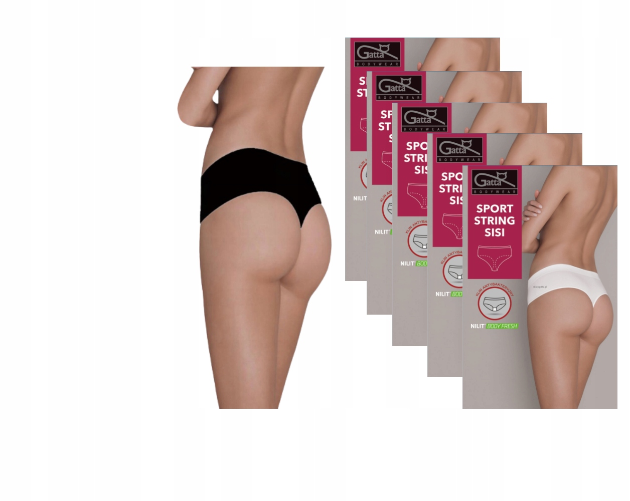 

Stringi Sportowe Gatta Sport Sisi XL czarne 5-PAK