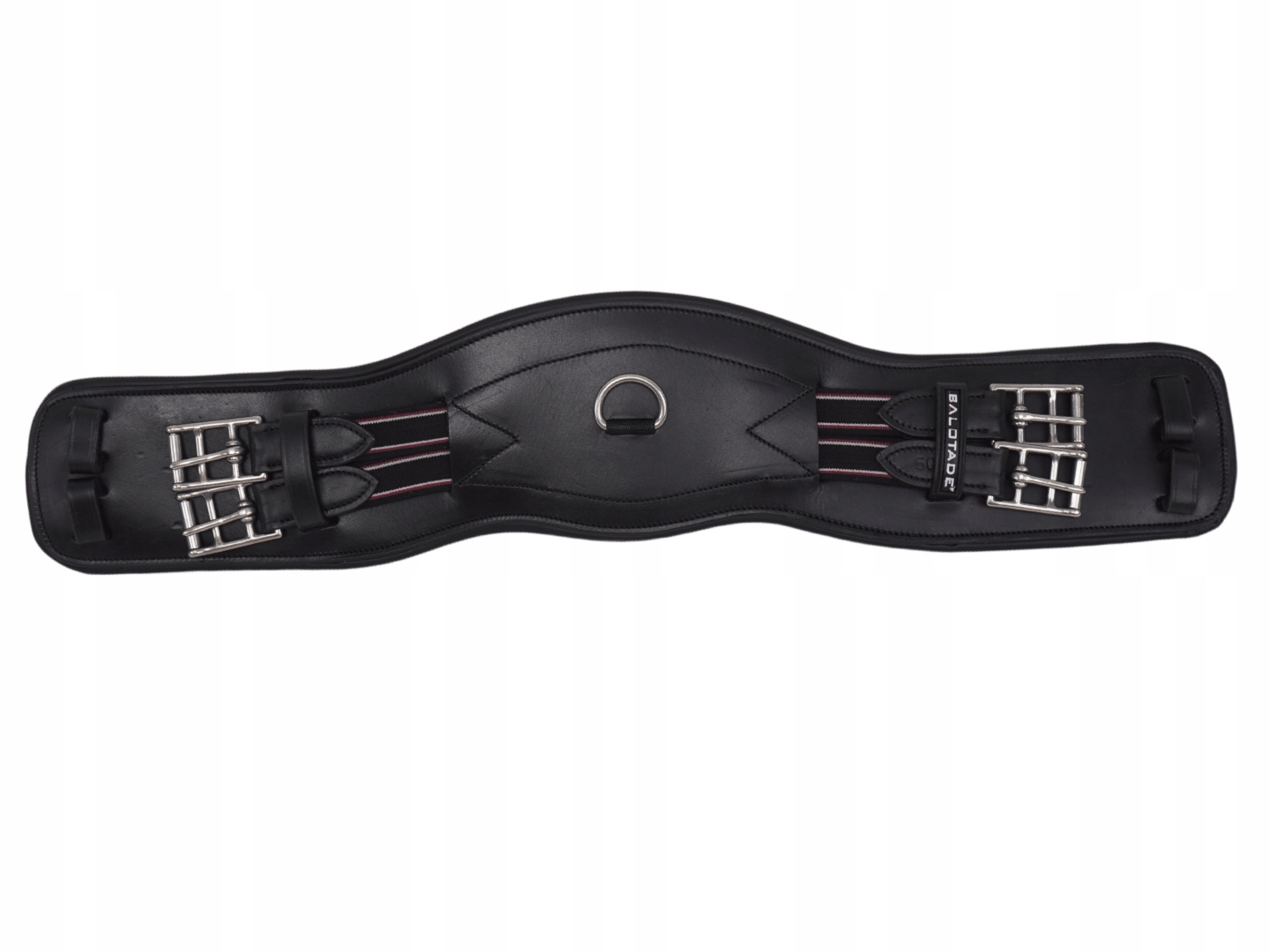 Popręg skórzany ujeżdżeniowy anatomiczny Balotade Protection Czarny 80 cm