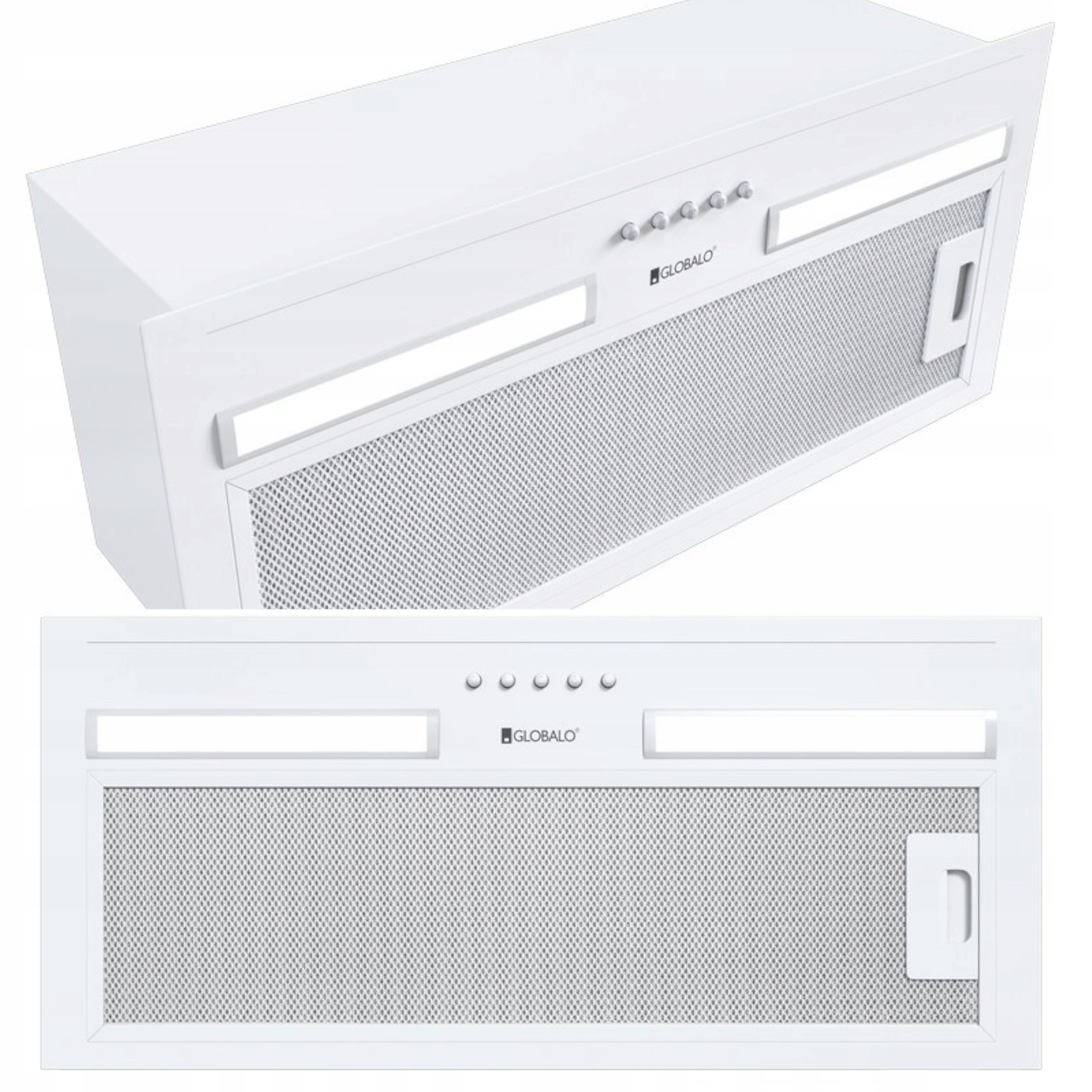 Okap Kuchenny Podszafkowy 60 cm Do Zabudowy Cichy Globalo Hadario Biały Led