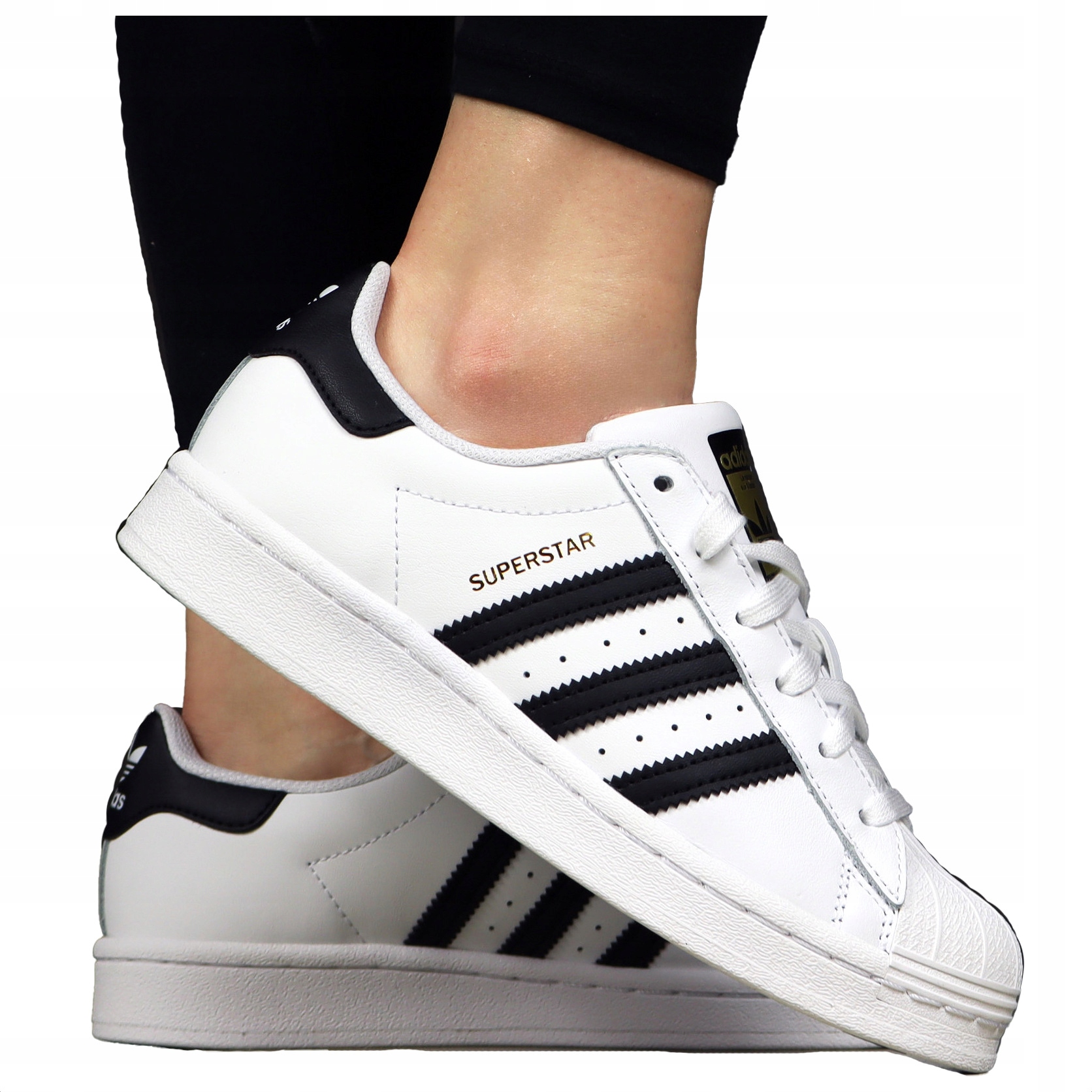 dámské boty Adidas Superstar Kožené Bílé z kůže sportovní tenisky