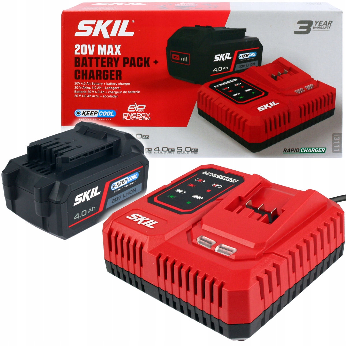 

Ładowarka 20V Rapidcharger akumulator 4,0Ah Skil