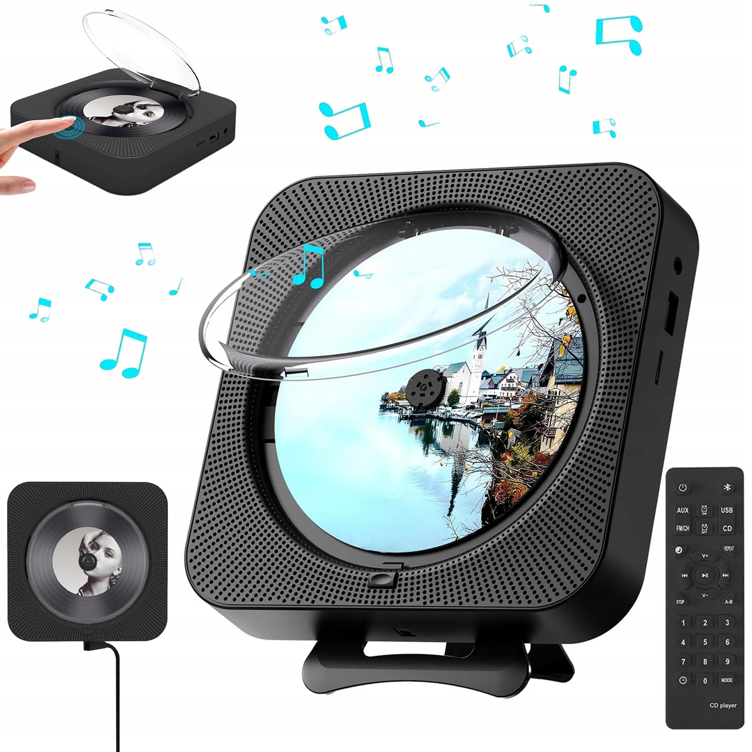 CD Přehrávač Přenosný Rádio Fm Přehrávač Stolní Bluetooth Reproduktor