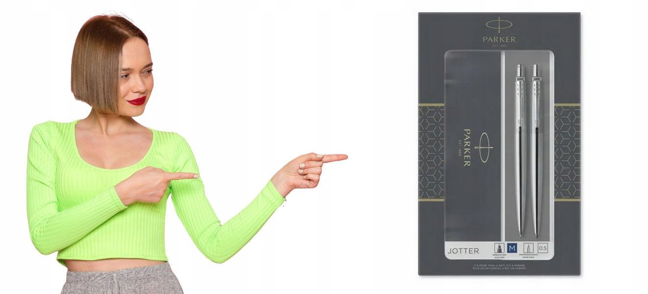 Zestaw Parker Jotter długopis+ołówek stalowy Ct