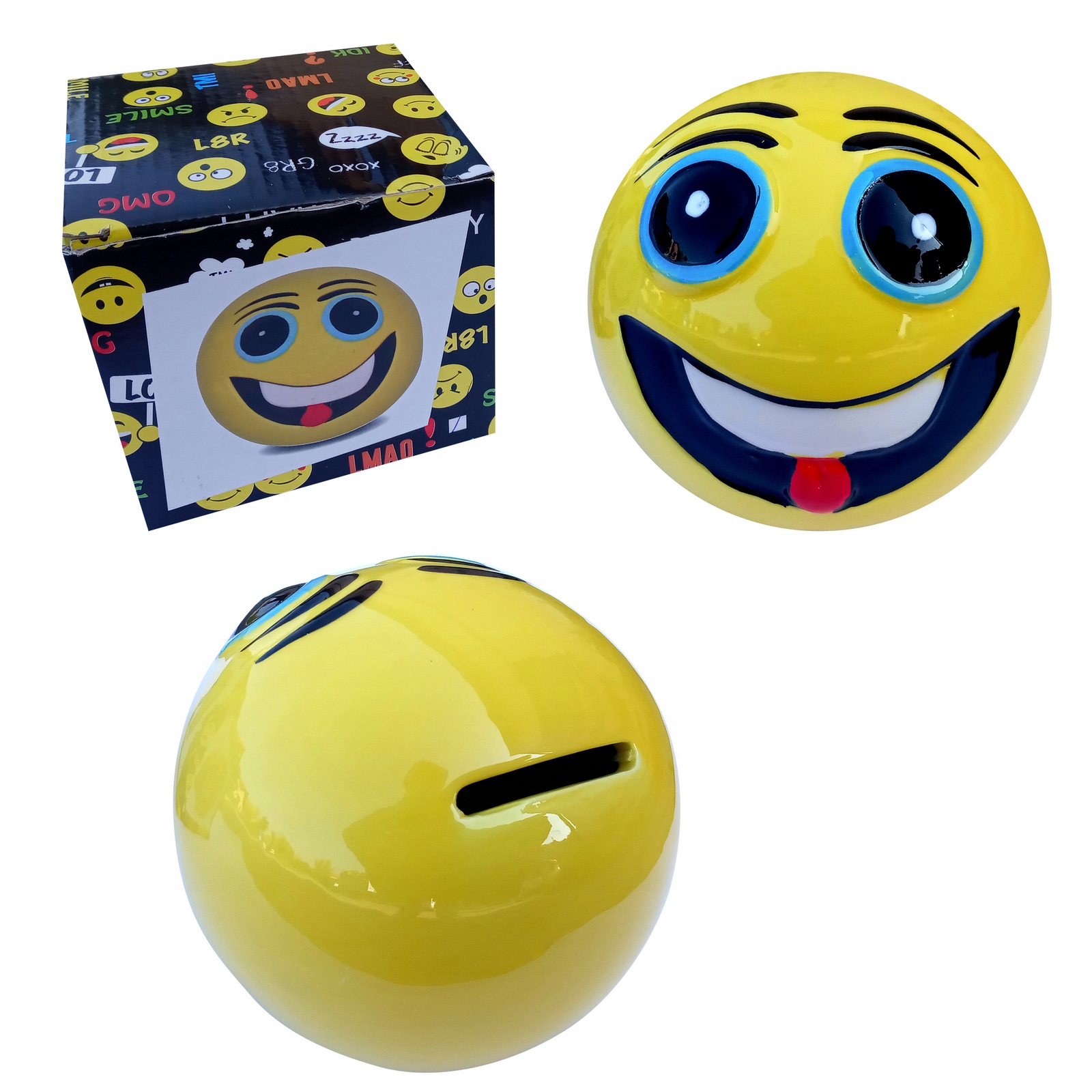 SKARBONKA PIŁKA BUŹKA SMILE DZIEŃ CHŁOPAKA