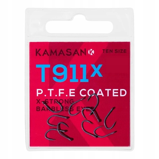 haczyki Kamasan T911 P.t.f.e. X-Strong Barbless op.10szt. nr.14