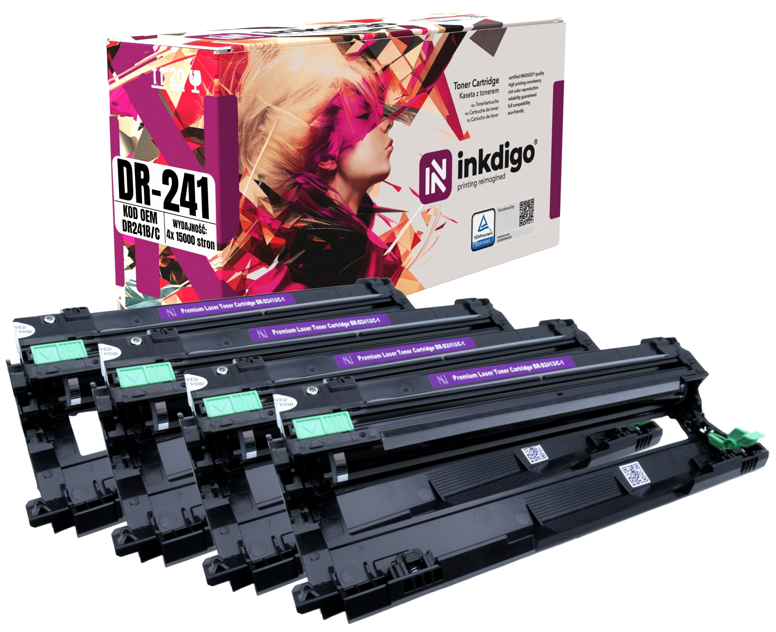 DR-241CL Sada Náhradních Bubnů Pro Brother DCP-9015CDW DCP-9020CDW