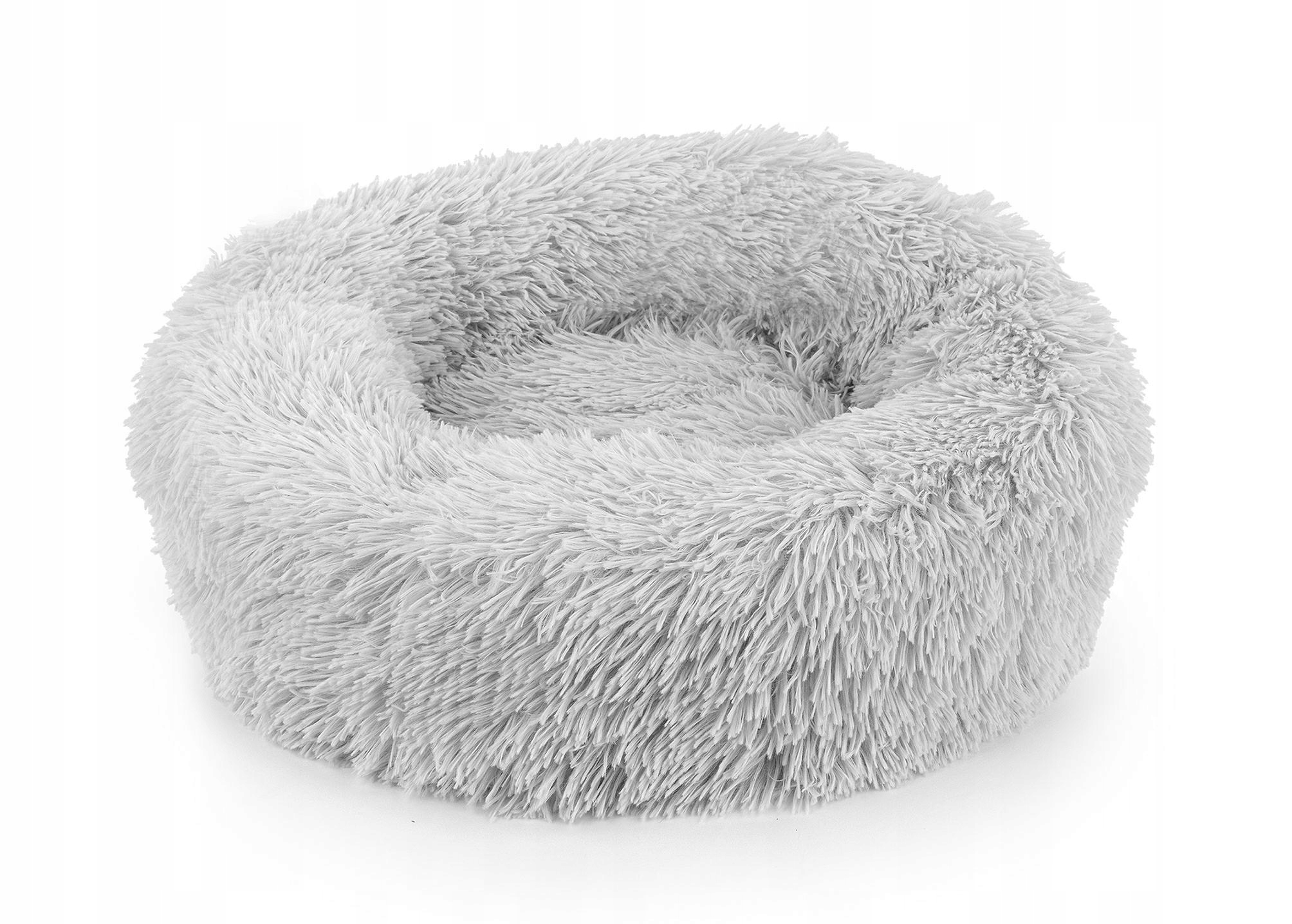 Levně Šedé pelíšek pro psa: nadýchané a měkké, 60 cm