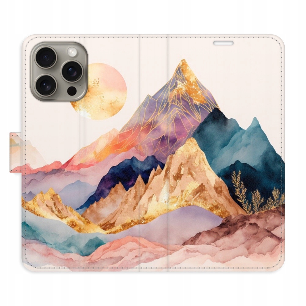 Etui z klapką iSaprio Beautiful Mountains do iPhone 15 Pro Max